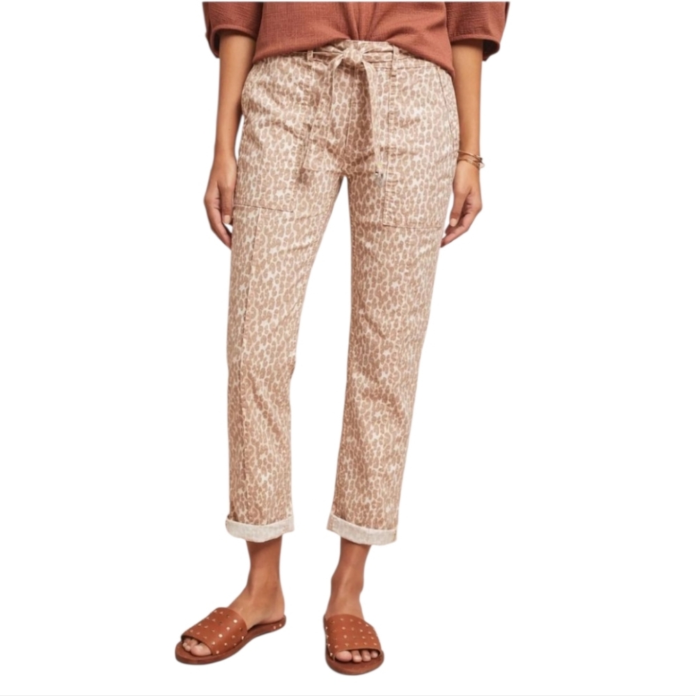 Anthropologie The Wanderer Leopard Print Pants